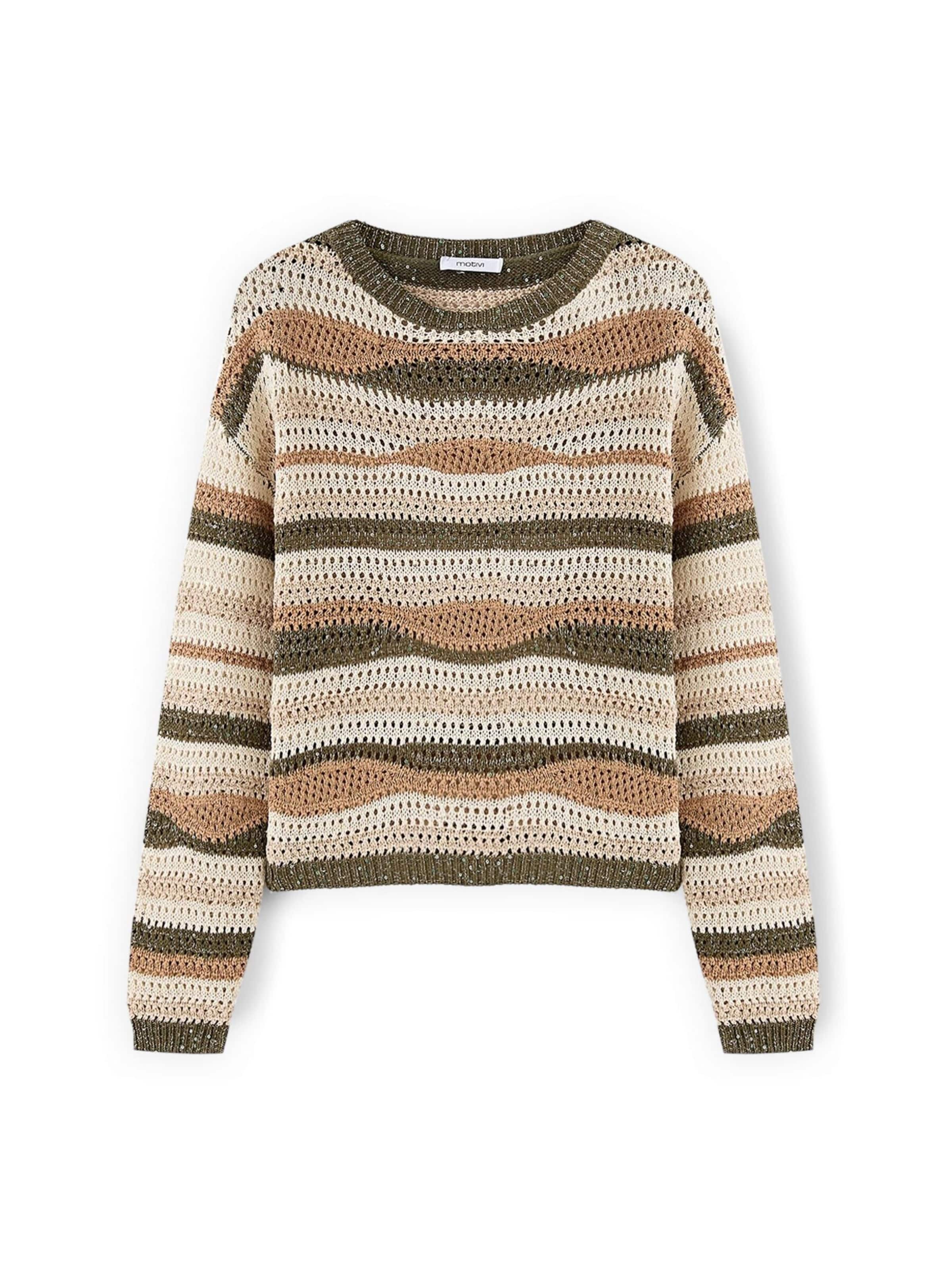 MOTIVI Sweater in Beige: front