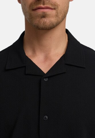INDICODE JEANS Regular fit Button Up Shirt 'INDaminos' in Black