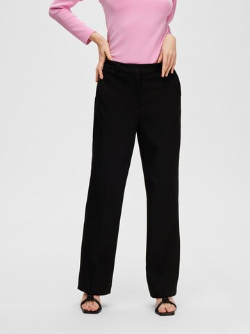 SELECTED FEMME Regular Trousers 'MYLA' in Black: front