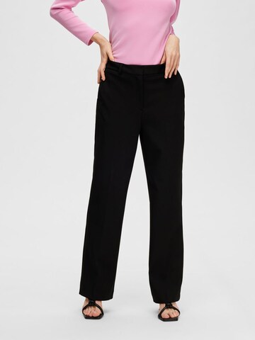 SELECTED FEMME Regular Pants 'MYLA' in Black: front