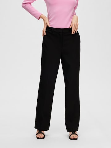 SELECTED FEMME - regular Pantalón 'MYLA' en negro: frente