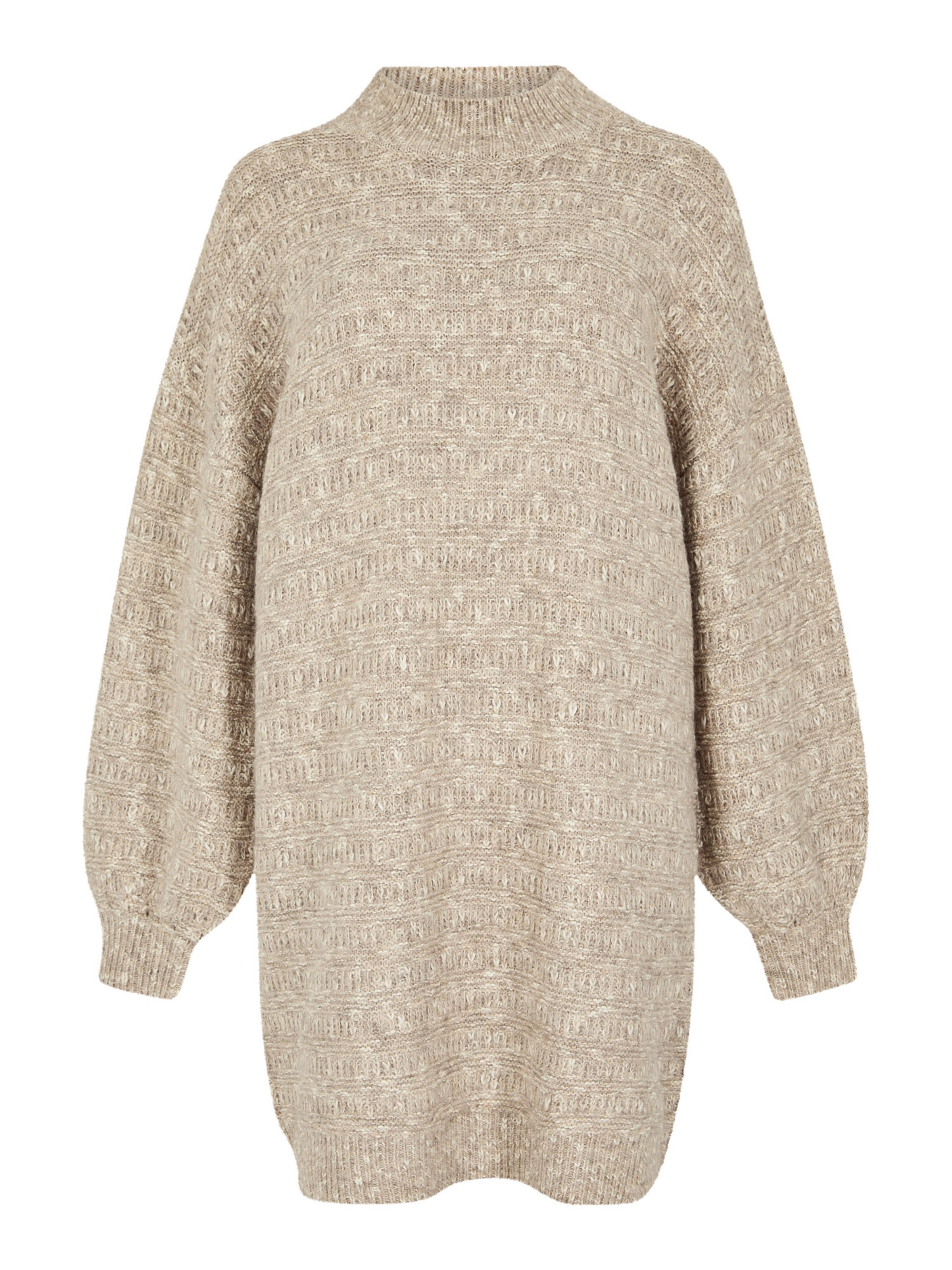 Apricot Gebreide jurk in Beige: voorkant