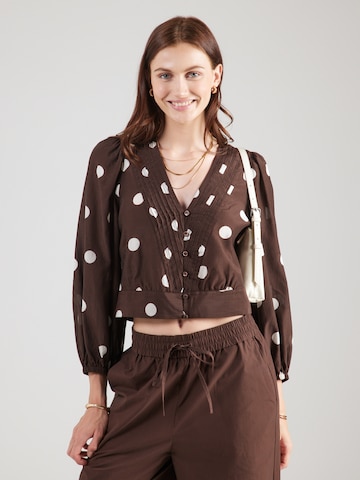 Chemisier 'ENRICA LANE' IVY OAK en marron : devant