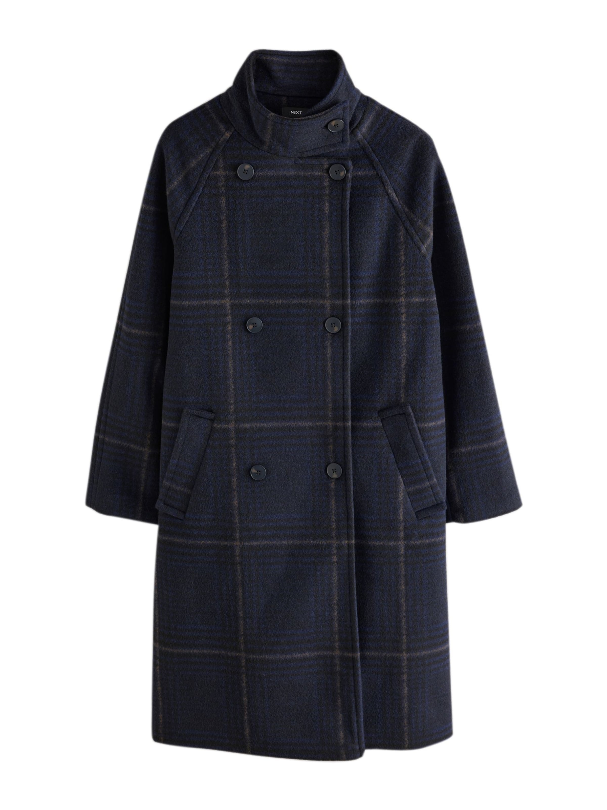 Next Between-seasons coat in XS in Dark beige / Navy / Gentian, Item view