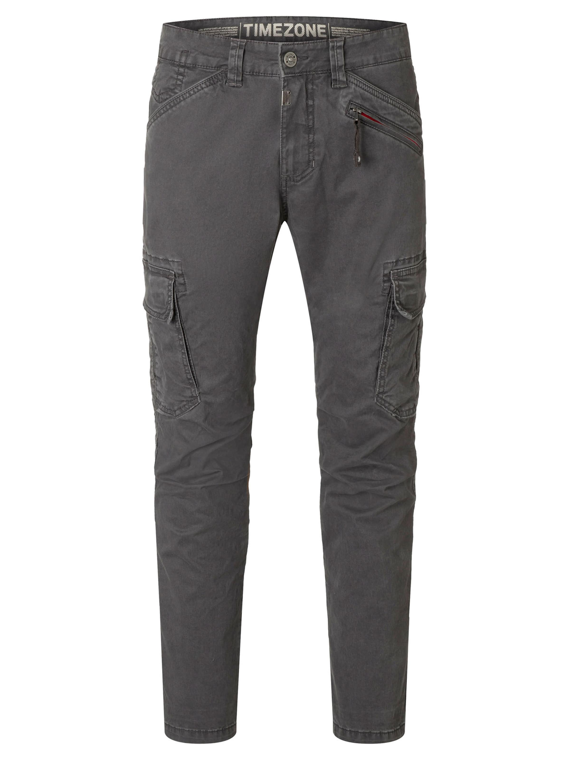 TIMEZONE Skinny Cargo Pants 'Regular BenTZ' in Grey: front