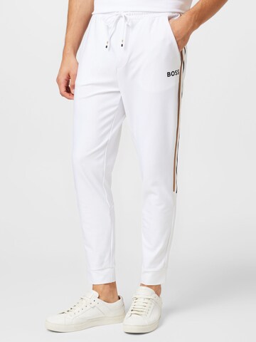 BOSS Zúžený Kalhoty – bílá: přední strana