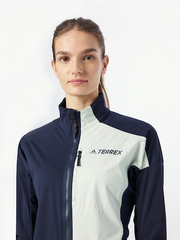 ADIDAS TERREX Athletic Jacket 'Xperior Cross-Country Ski Soft Shell' in Blue
