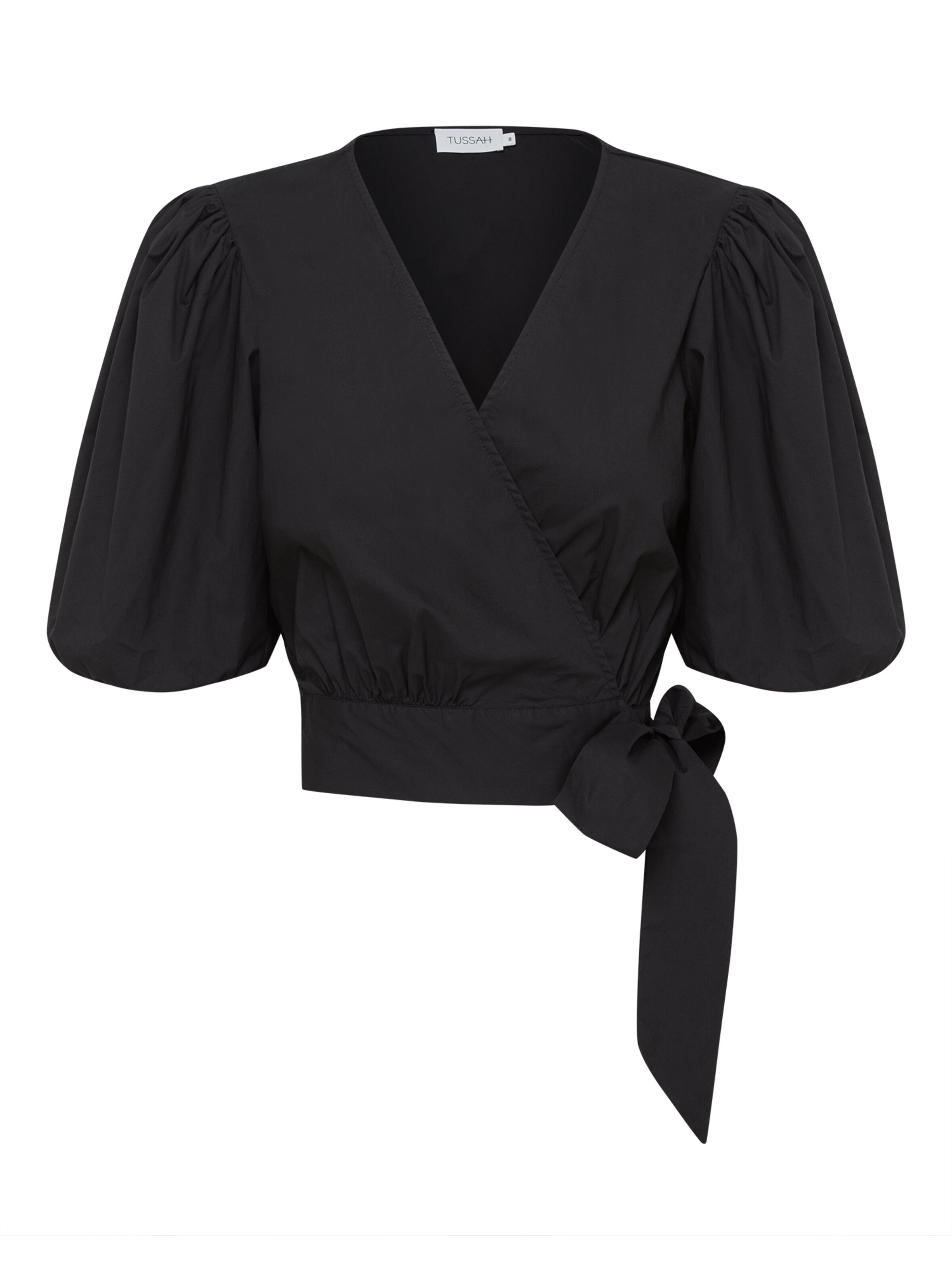 Tussah Pluus 'KATHRYN', värv must: eest vaates