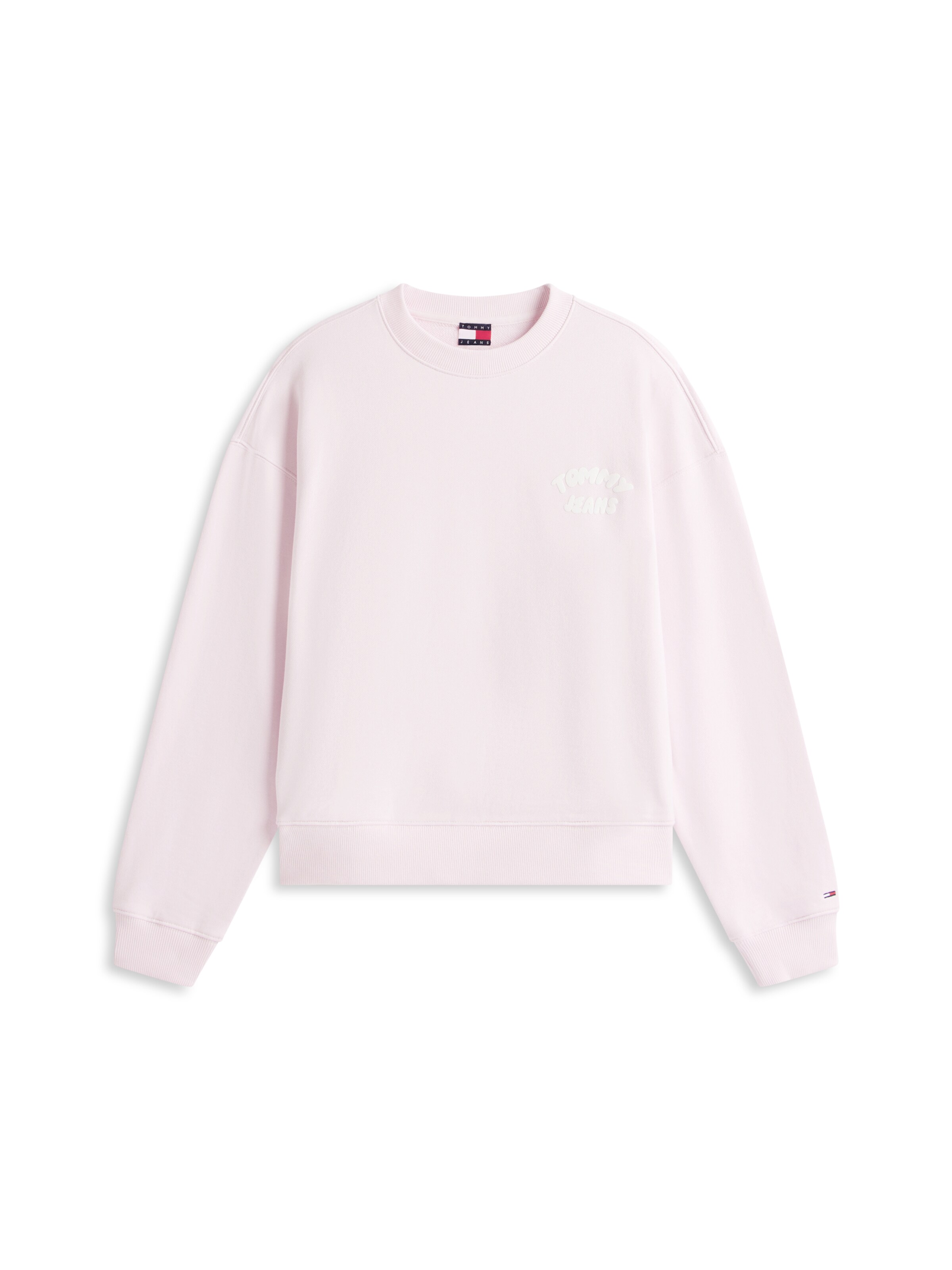 Tommy Jeans Sweatshirt in S in rosa / weiß, Produktansicht