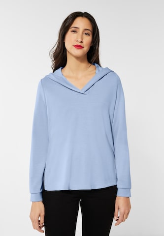 STREET ONE Sweatshirt in Blauw: voorkant