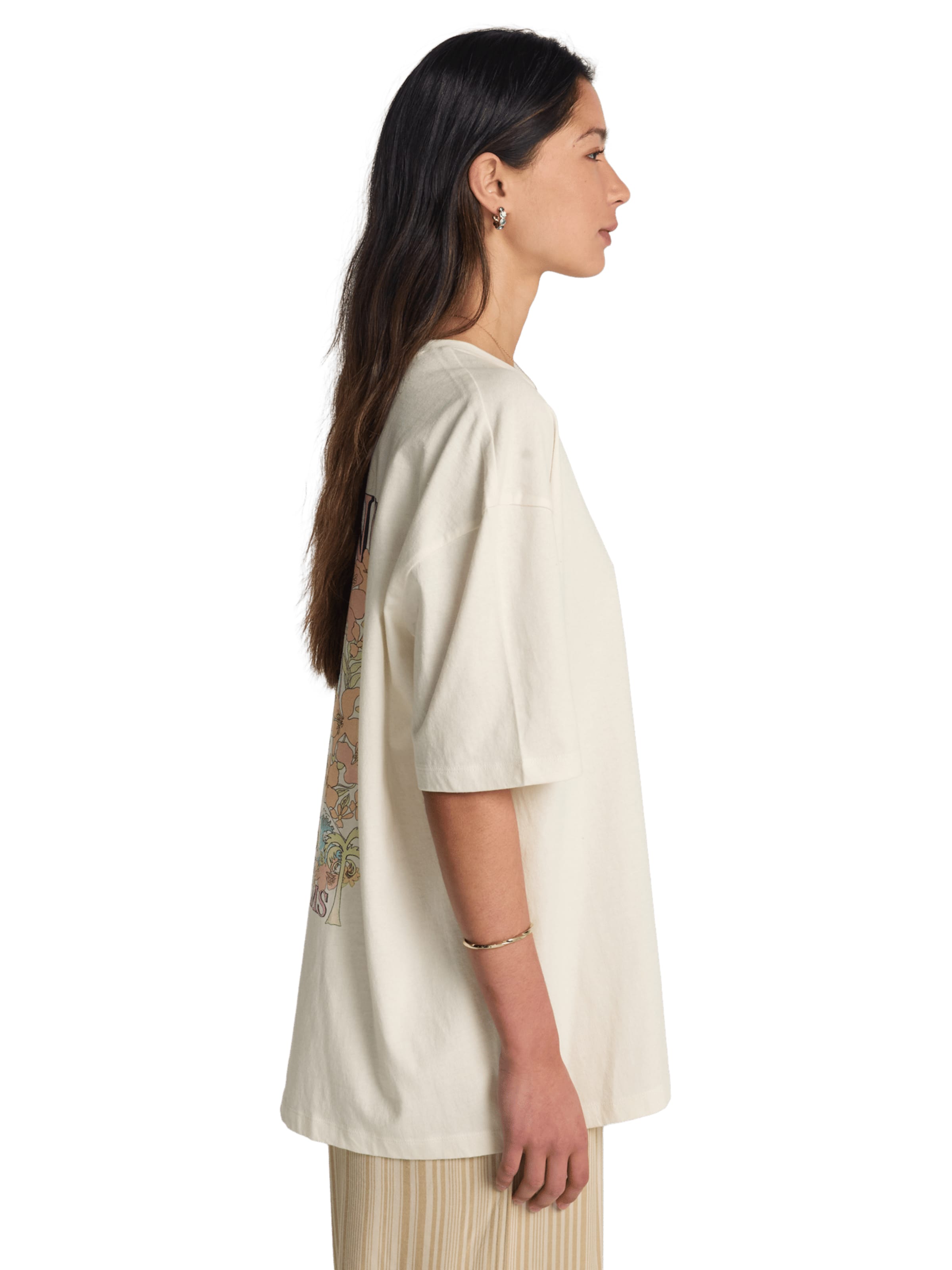 BILLABONG Tričko 'Floral Rocker' – bílá