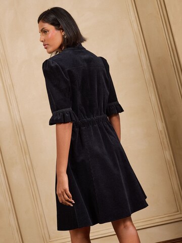 Robe-chemise love & roses en noir