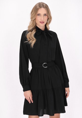 Abito camicia 'Classic Look' di DreiMaster Klassik in nero: frontale