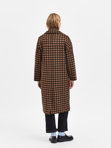 SELECTED FEMME Between-Seasons Coat in Brown