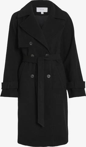 VILA Between-Seasons Coat in Black: front