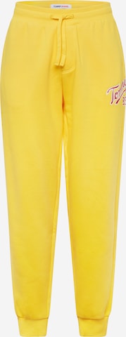 Tommy Jeans Pants in Yellow: front