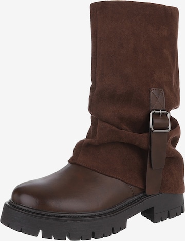 Ital-Design Boots in Brown: front