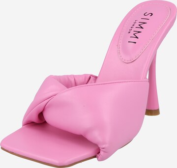 Simmi London Pantolette 'VACATION' in Pink: predná strana