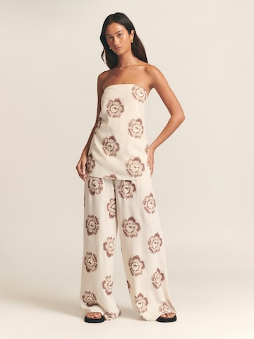 St MRLO Wide Leg Housut 'SEB' värissä beige
