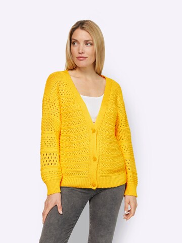 Cardigan heine en jaune : devant