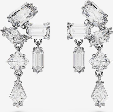 Boucles d'oreilles Swarovski en argent : devant