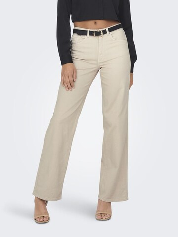 ONLY Wide leg Pants in Beige: front