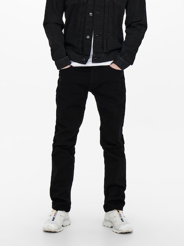 Only & Sons Regular Jeans 'Weft' in Black: front