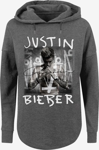 F4NT4STIC Sweatshirt 'Justin Bieber' in Grijs: voorkant