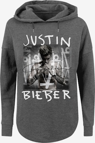 Sweat-shirt 'Justin Bieber' F4NT4STIC en gris : devant