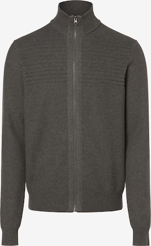 Andrew James Knit Cardigan in Grey: front