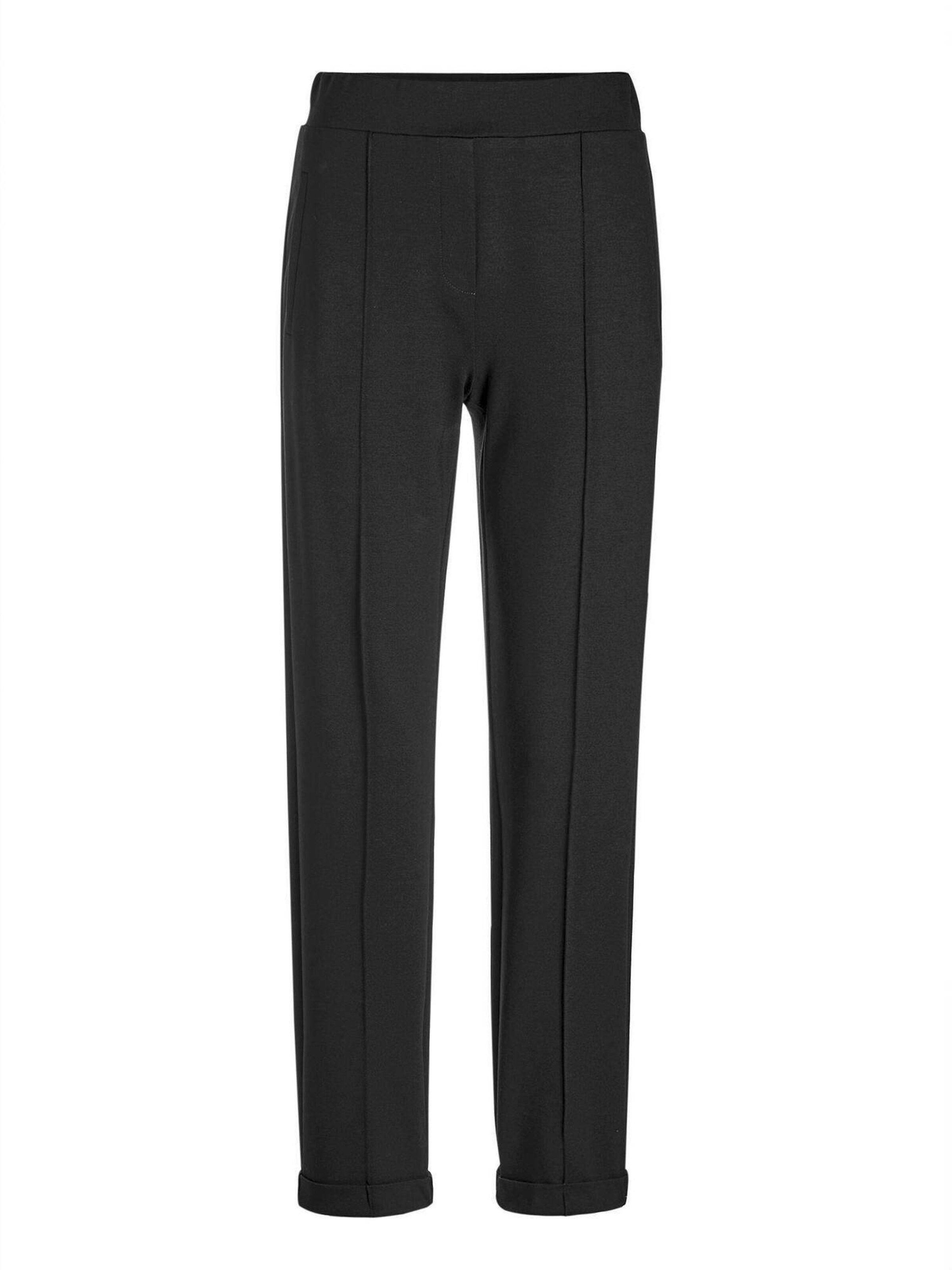Goldner Regular Pants 'Carla' in Black: front