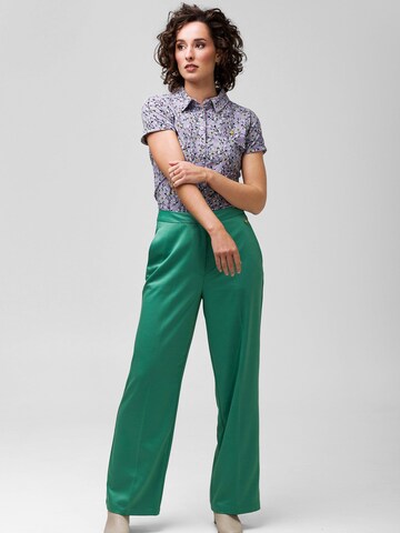 4funkyflavours Wide leg Pleated Pants 'You Will Rise' in Green