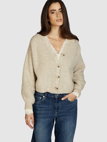 MARC AUREL Knit Cardigan in Beige: front