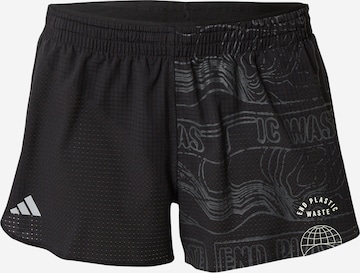ADIDAS PERFORMANCE Regular Workout Pants 'Run For The Oceans' in Black: front