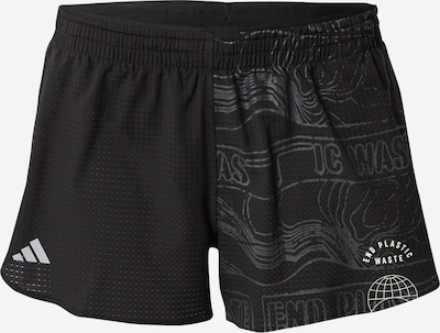 ADIDAS PERFORMANCE Pantalon de sport 'Run For The Oceans' en gris / noir / blanc, Vue avec produit