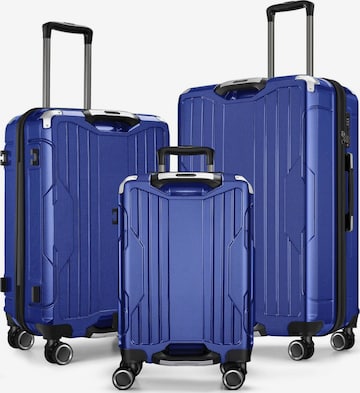 4FLY Kofferset 'Carbo' in Blau: Vorderseite