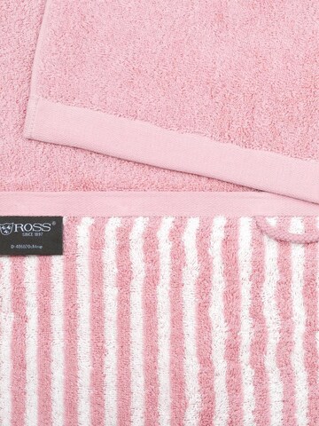 ROSS Towel 'Doubleface Stripes' in Pink