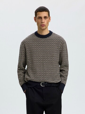 SELECTED Pullover 'SLMDarrell' in Blau: Vorderseite
