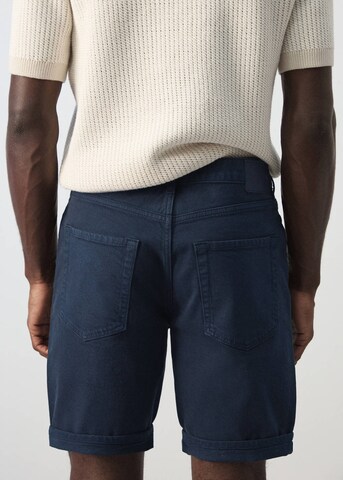 MANGO MAN Slimfit Shorts 'Nepto' in Blau