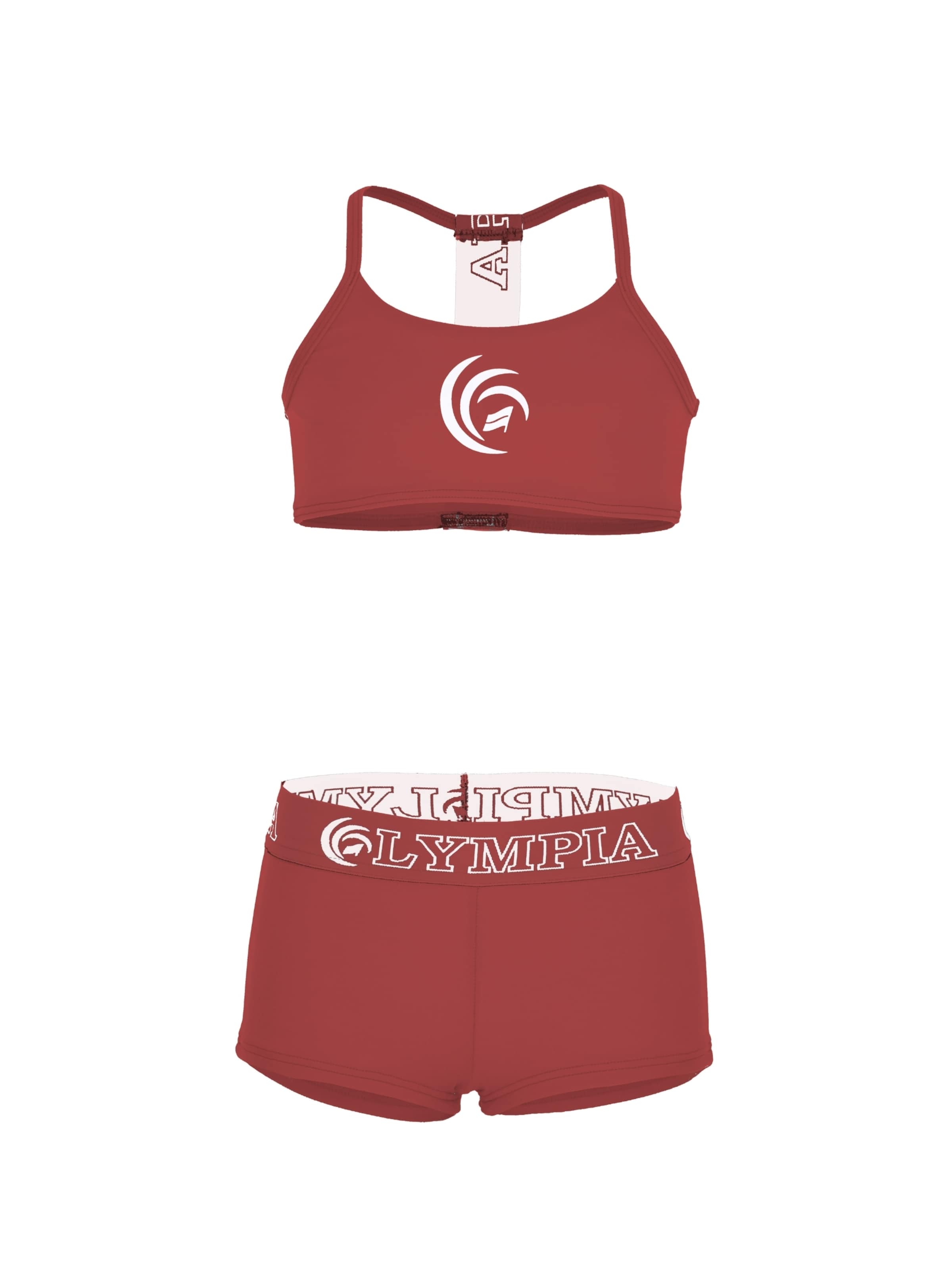 Bustier Bikini OLYMPIA en rouge : devant