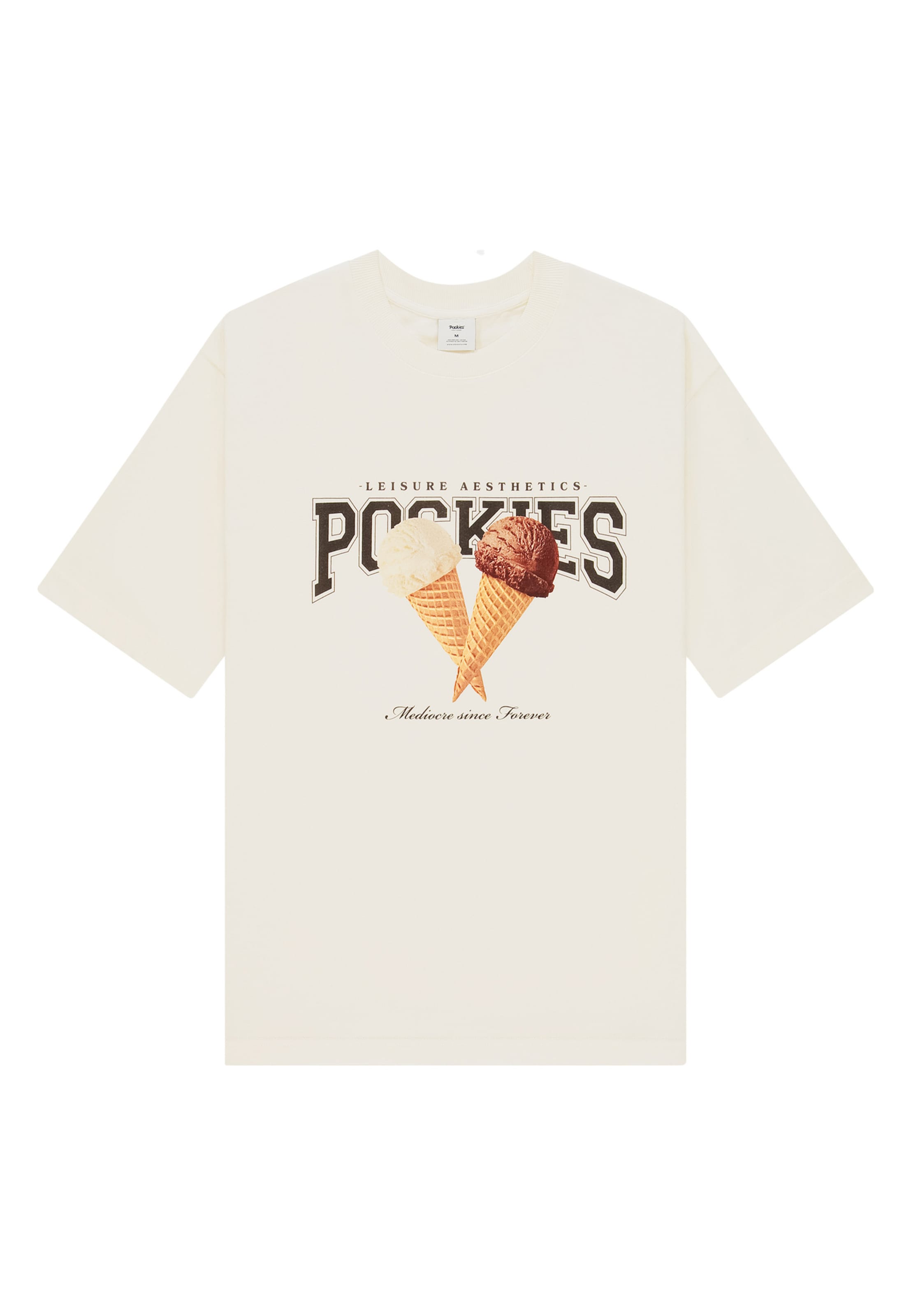 Pockies - Camiseta 'Icecream Tee' en blanco: frente