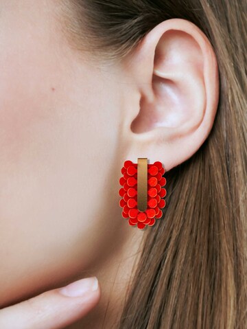 Gretchen Earrings in Red