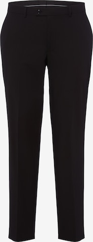Regular Pantalon à plis Finshley & Harding en noir : devant