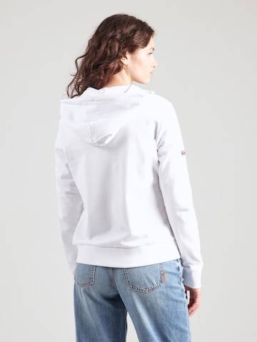 Superdry - Sudadera con cremallera en blanco: atrás