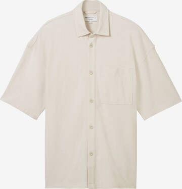 TOM TAILOR DENIM Comfort fit Button Up Shirt in White: front