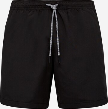 s.Oliver Board Shorts in Black: front