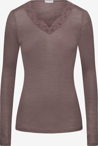 Hanro - Camisa em castanho: frente