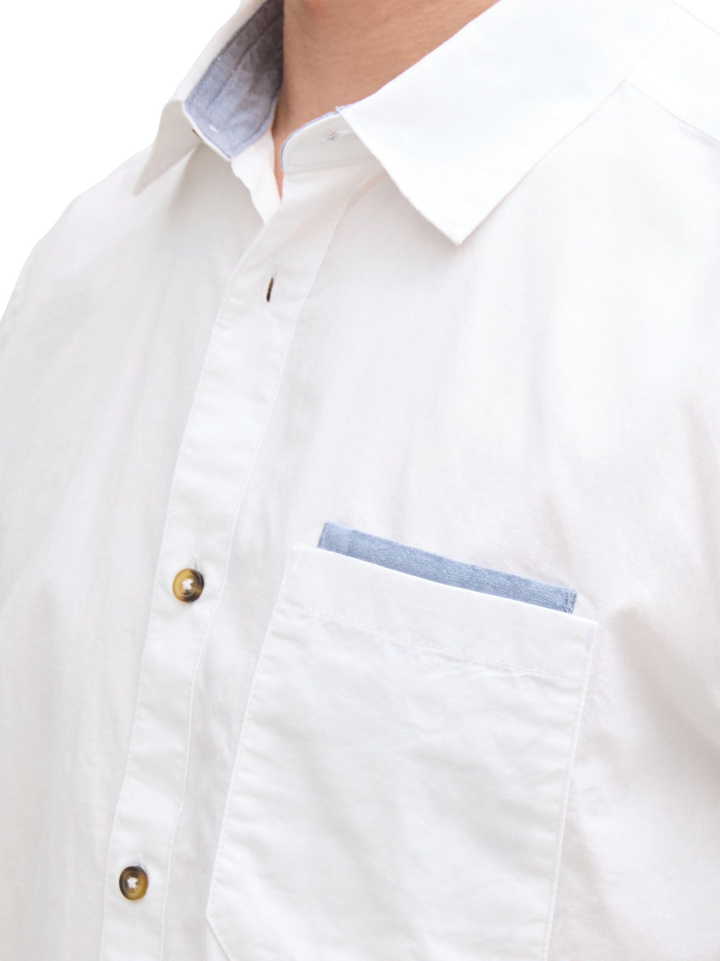 TOM TAILOR Rovný strih Košeľa - Biela