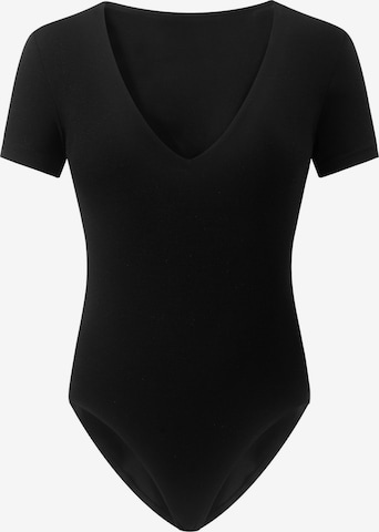 SASSYCLASSY Shirt bodysuit in Black: front