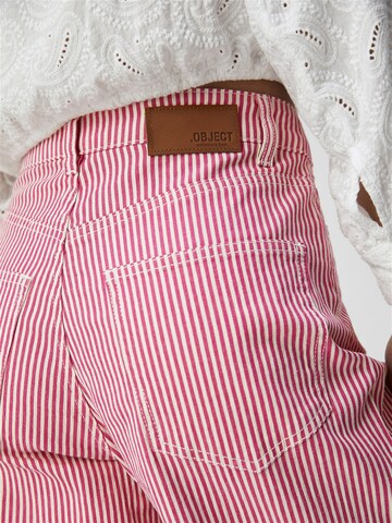OBJECT Široke hlačnice Kavbojke 'Moji' | roza barva